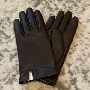 J Crew cashmere lined leather touch tech gloves